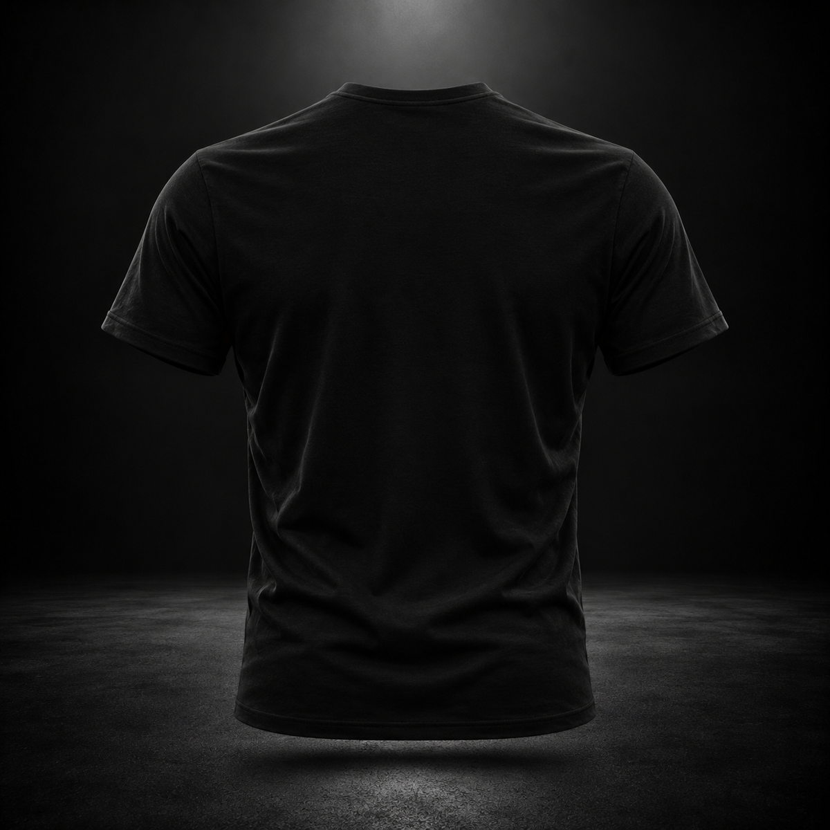 OPFIELD AXIS TEE black men's T-shirt, plain back view. #color_black