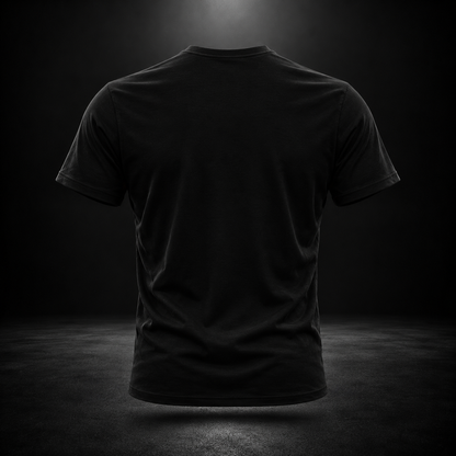 OPFIELD AXIS TEE black men's T-shirt, plain back view. #color_black